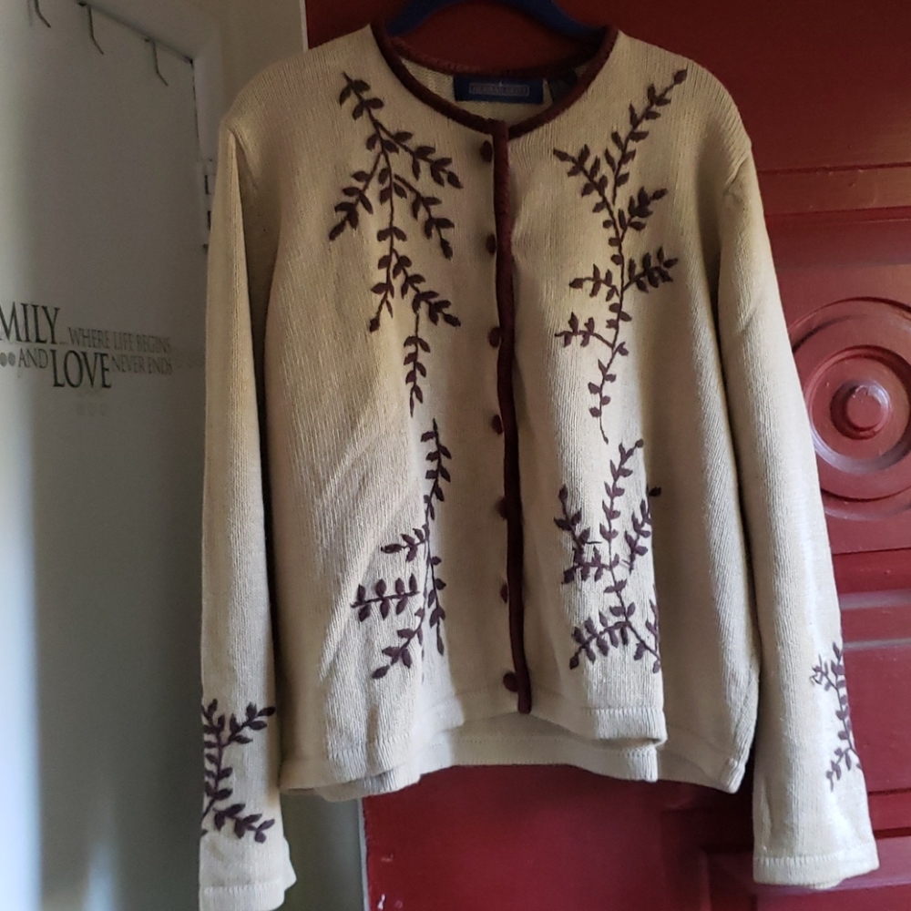 button-up sweater